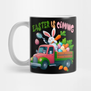 Easter Is Coming Rabbit Truck Egg Hunter Carrot Mug